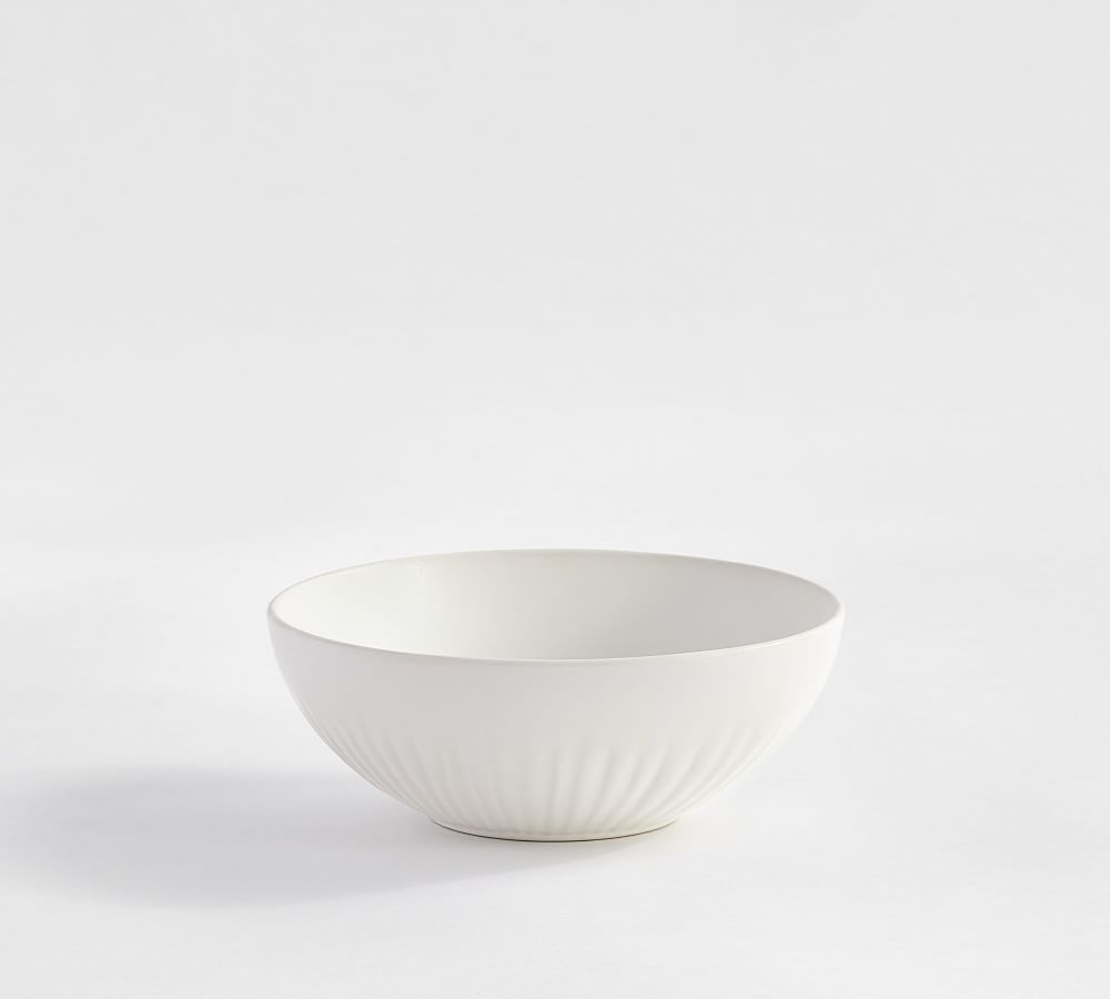 Ridge Textured Stoneware Cereal Bowls