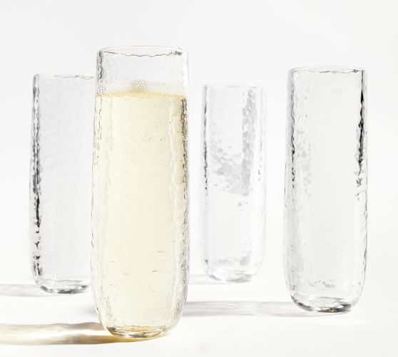 Marrakesh Recycled Champagne Glasses — Set of 6 - Milk Street Store