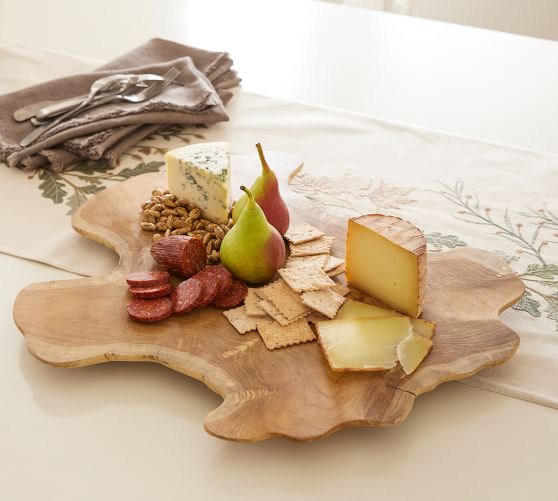 American Atelier's Acacia Wood Cutting Board with Metal Accent | Large  Chopping Board | Serving Tray for Cheese, Meats, Charcuterie Boards |  15.82” x