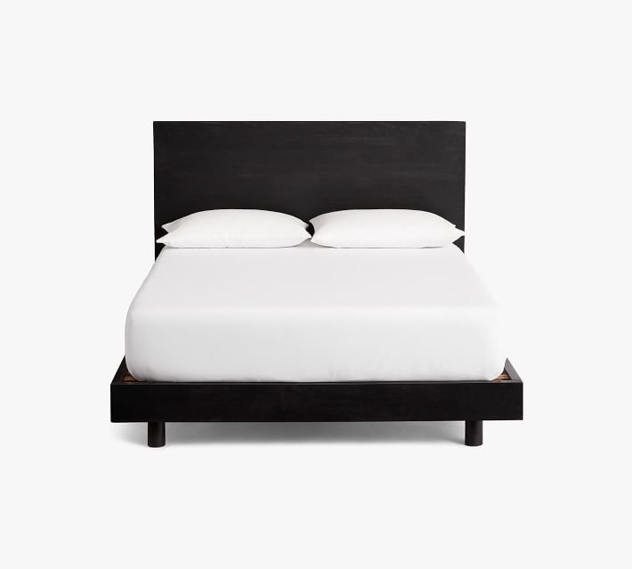 Black bed store with headboard