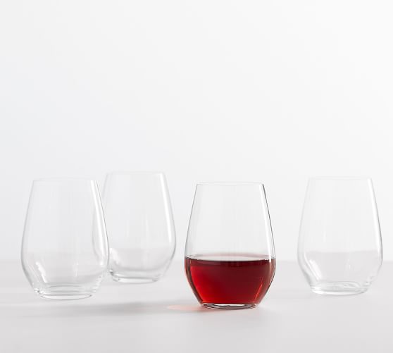 Bella Vino Set of 4 Etched Wine Glasses with Stem - 16oz.