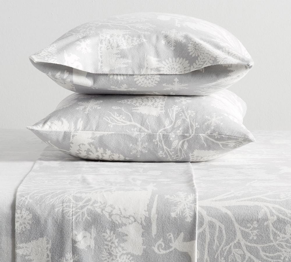 Frosted Forest Organic Flannel Pillowcases - Set of 2