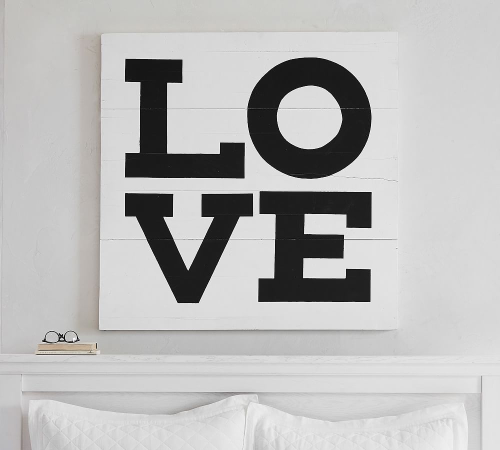 Recycled Wood &quot;Love&quot; Wall Art Sign