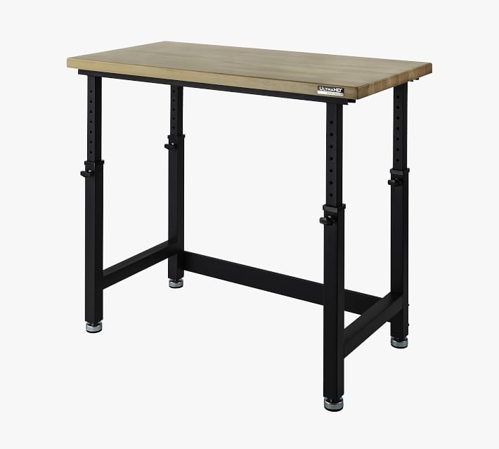 UltraHD Height Adjustable Heavy-Duty Wood Top Workbench