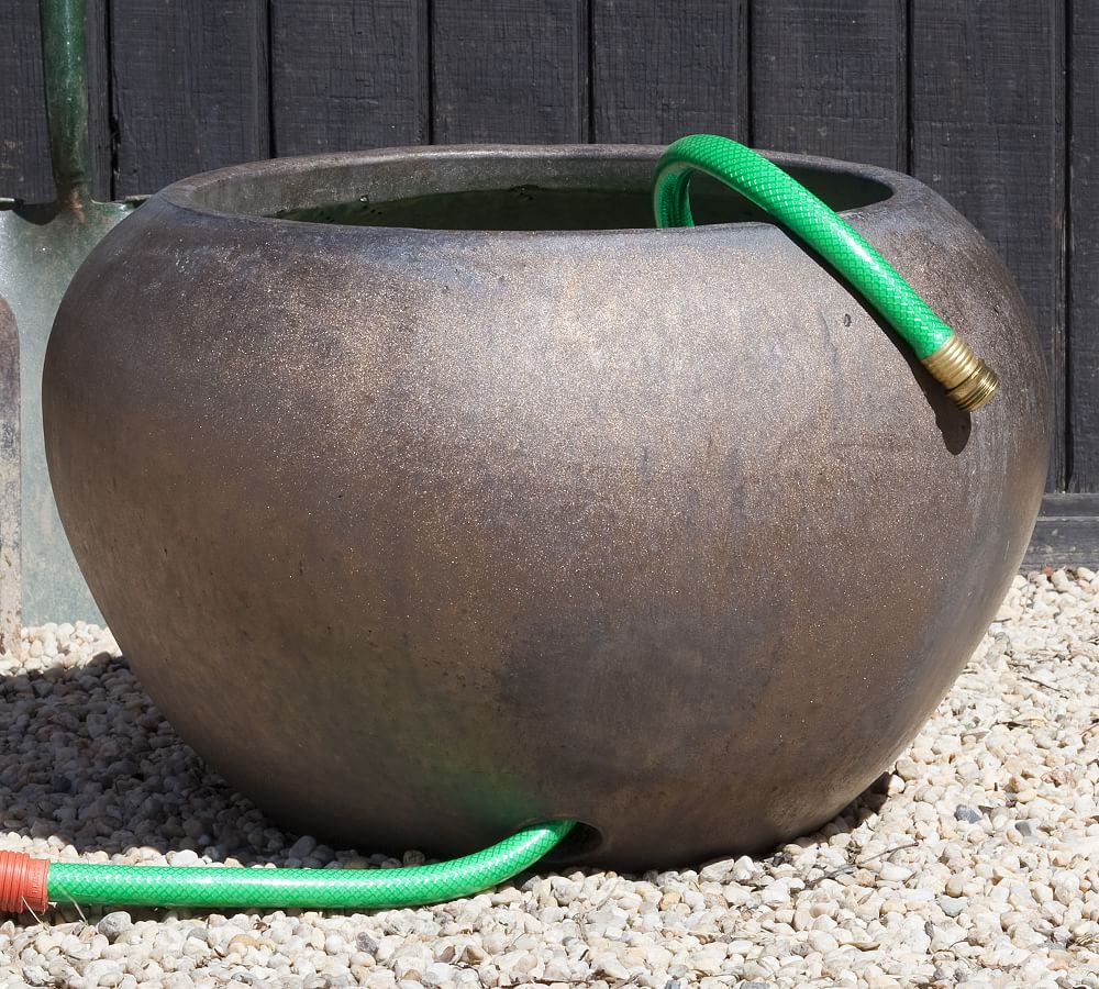 Garden Hose Pot, Bronze