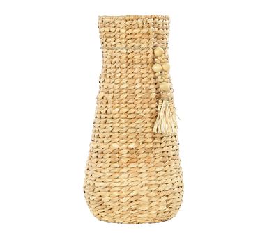 Porter Water Hyacinth Vase With Beaded Tassels | Pottery Barn