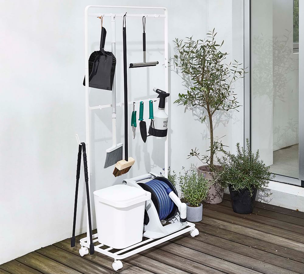 Cleaning Rack Only Tower Rolling Cleaning Supplies Rack | Pottery Barn