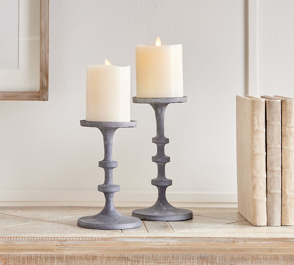 Fia Pillar Candleholders - Set of 3 | Pottery Barn