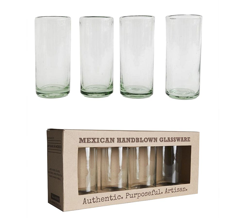Claro Recycled Glass Drinkware Set of 4 Pottery Barn