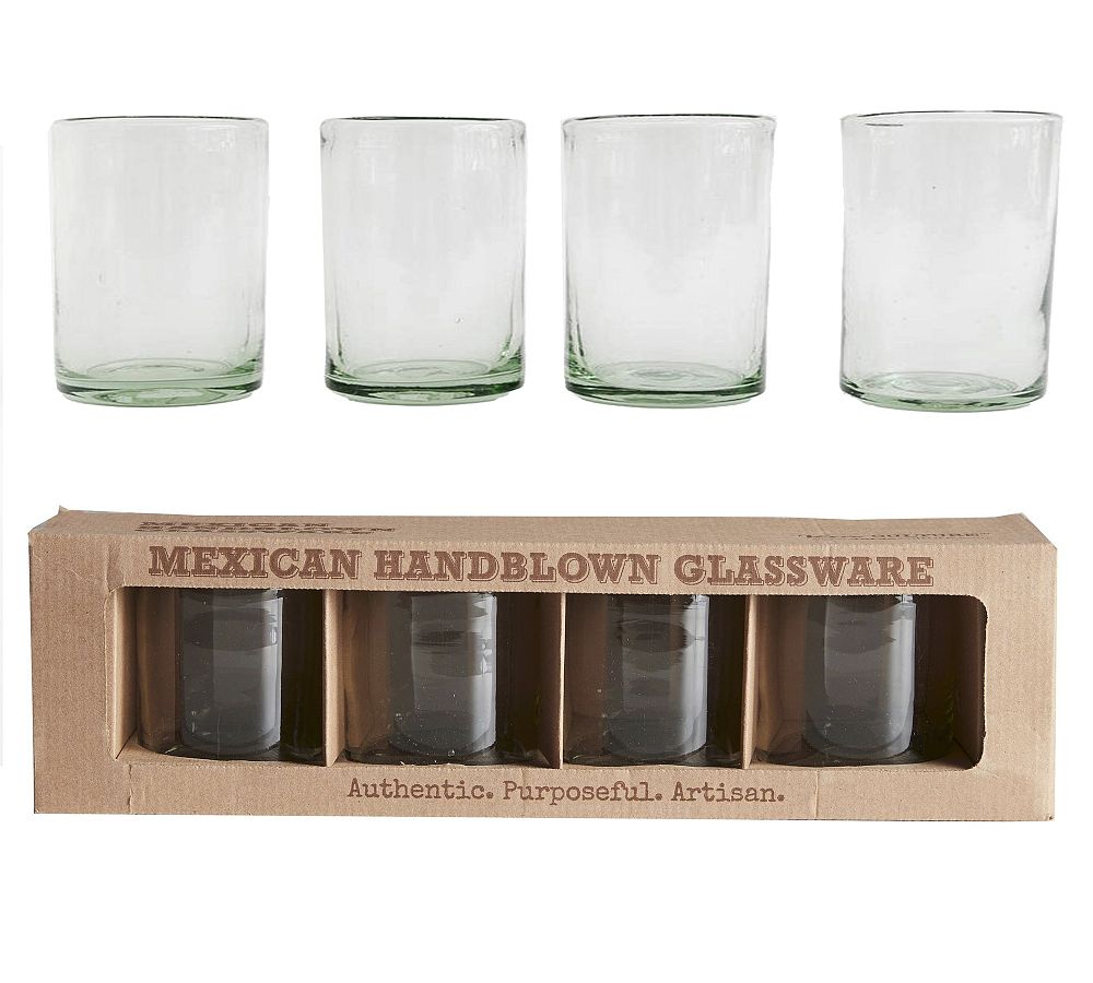 Claro Recycled Glass Drinkware - Set of 4