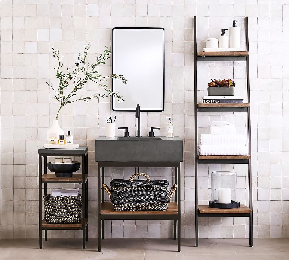 Frances 26" Concrete Top Single Sink Vanity Pottery Barn