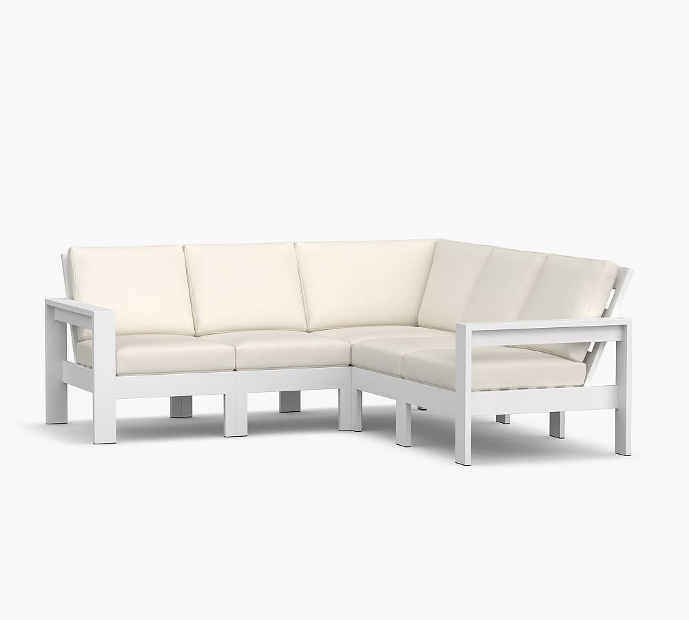 Build Your Own - Malibu Metal Outdoor Sectional Components, White