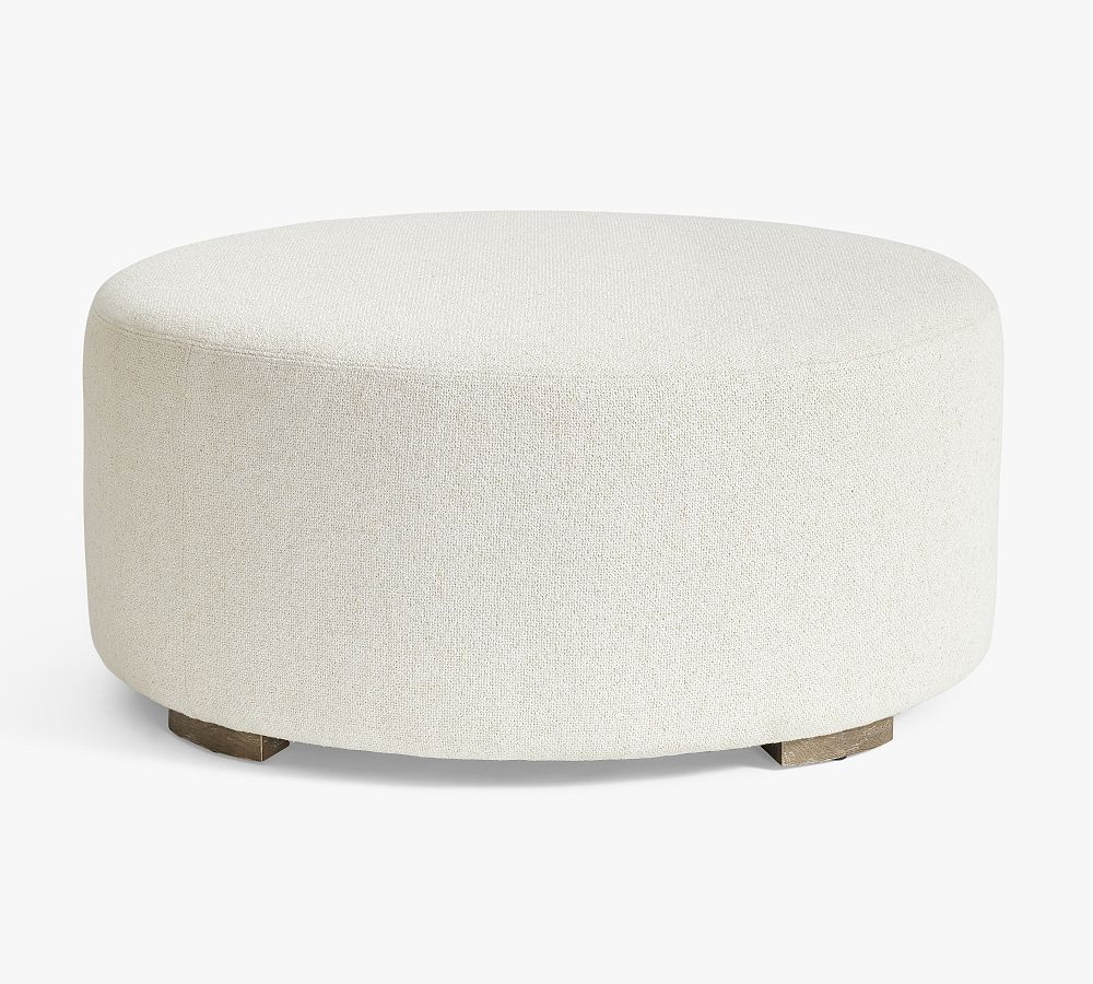 Universal Upholstered Round Ottoman | Pottery Barn