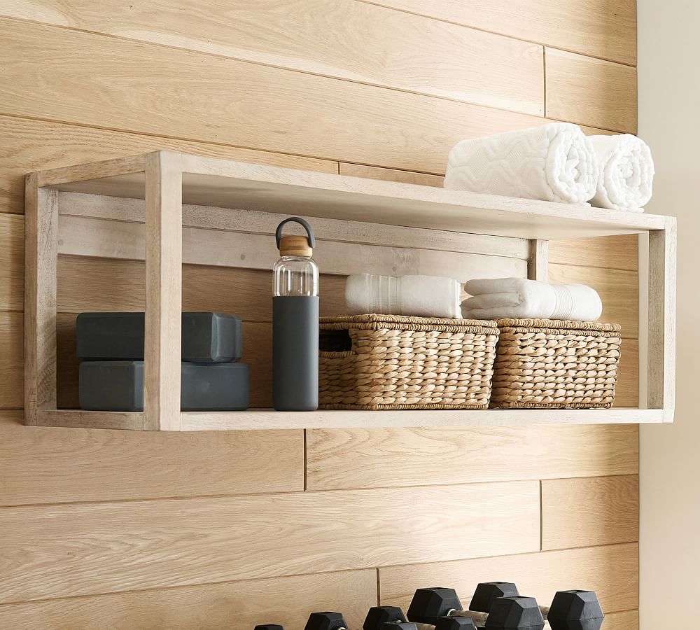 Cole and Grey Modern Wood Wall Shelf Novogratz