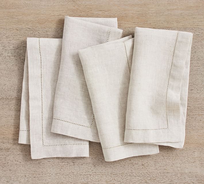 Eri Textiles Uni linen napkins, white, set of 6