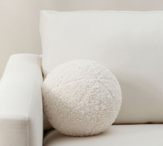 Boucle Ball Pillow Teddy Throw Pillow Round Throw Pillow -  UK in 2023