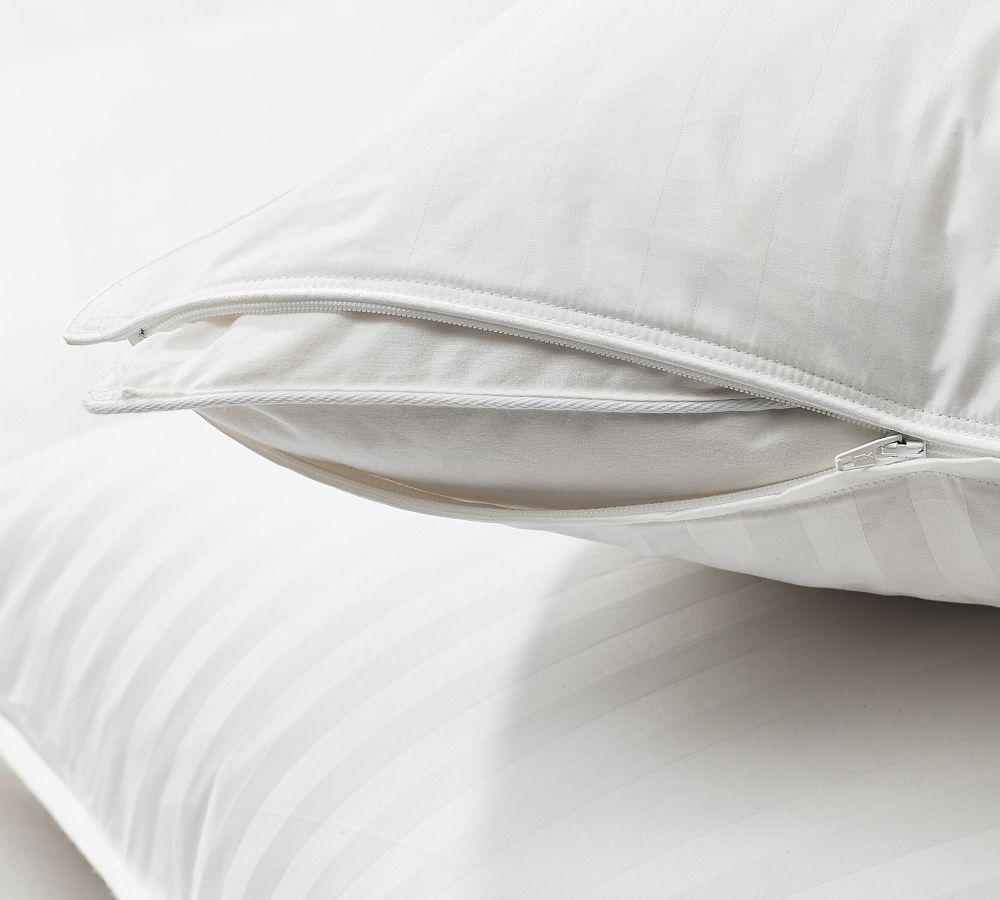 European White Goose Down Pillow - King / Firm