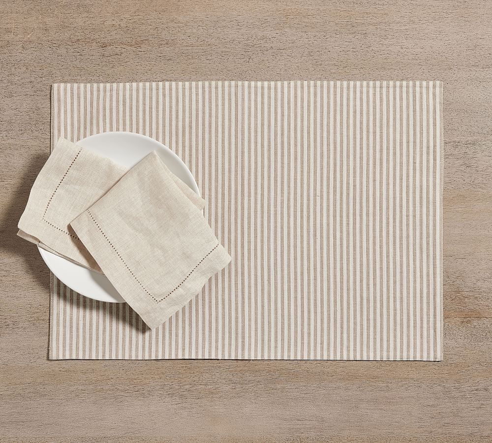 Wheaton Striped Linen/Cotton Napkins
