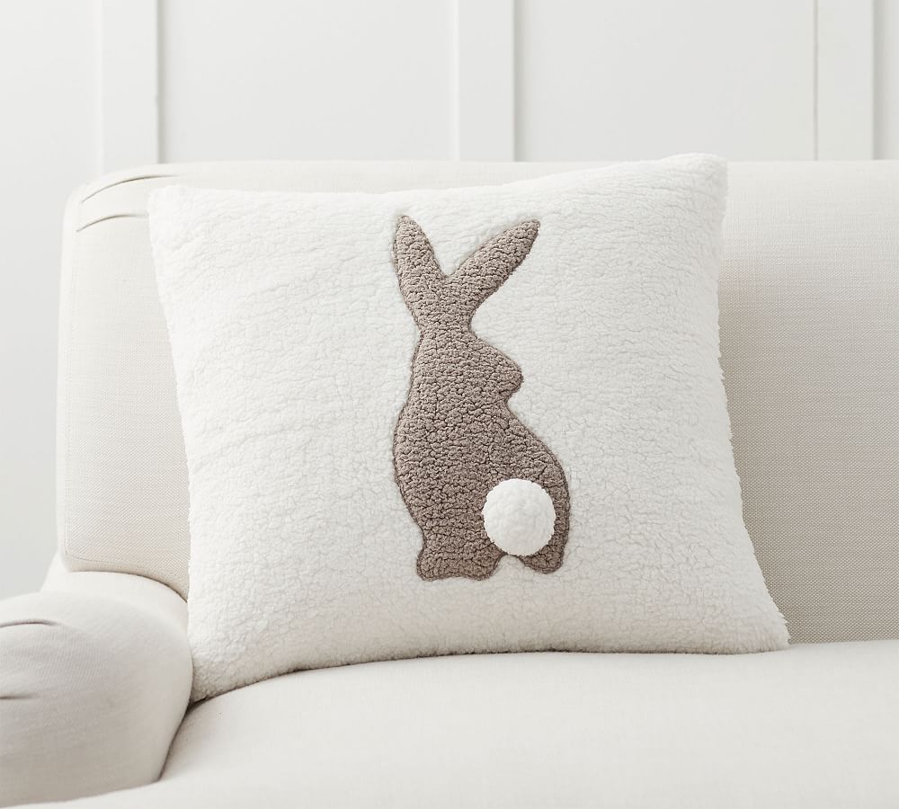 Pom Pom Bunny Sherpa Pillow