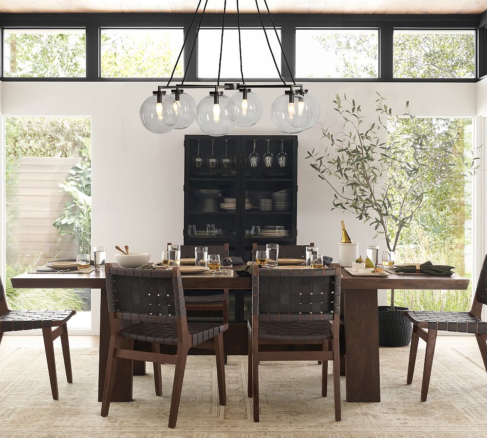 Claremont Glass Globe Round Chandelier Pottery Barn