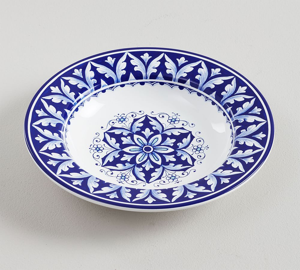 Nova Deruta Ceramic Wide Rim Pasta Bowls - Set of 4