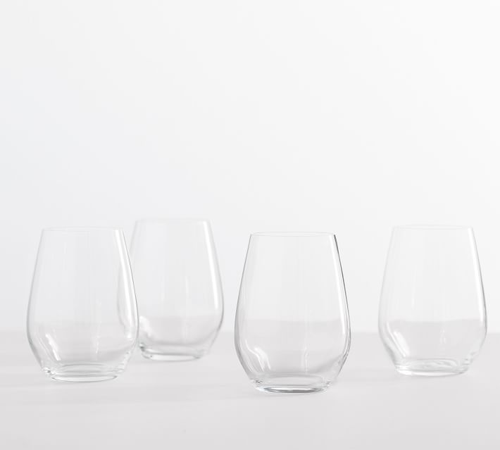 White 9 oz Stemless Wine Glass Gift Box(Set of 12) -Kate Aspen