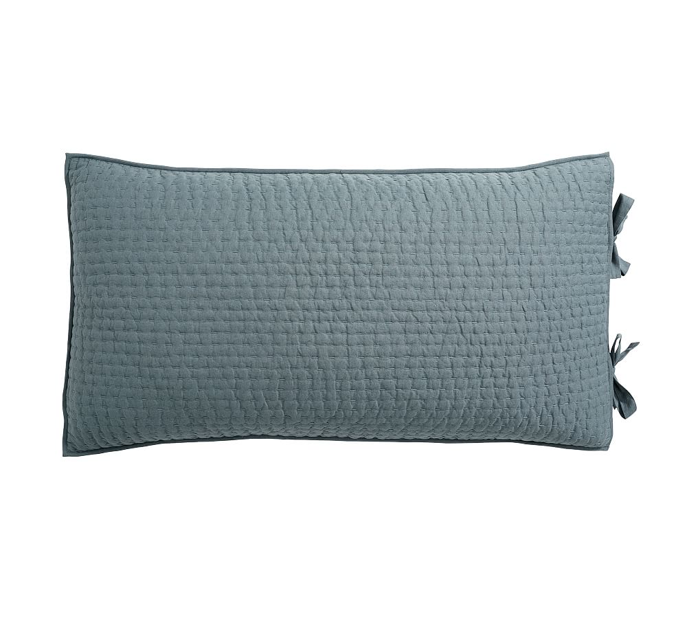 Pick-Stitch Handcrafted Cotton/Linen Shams- King