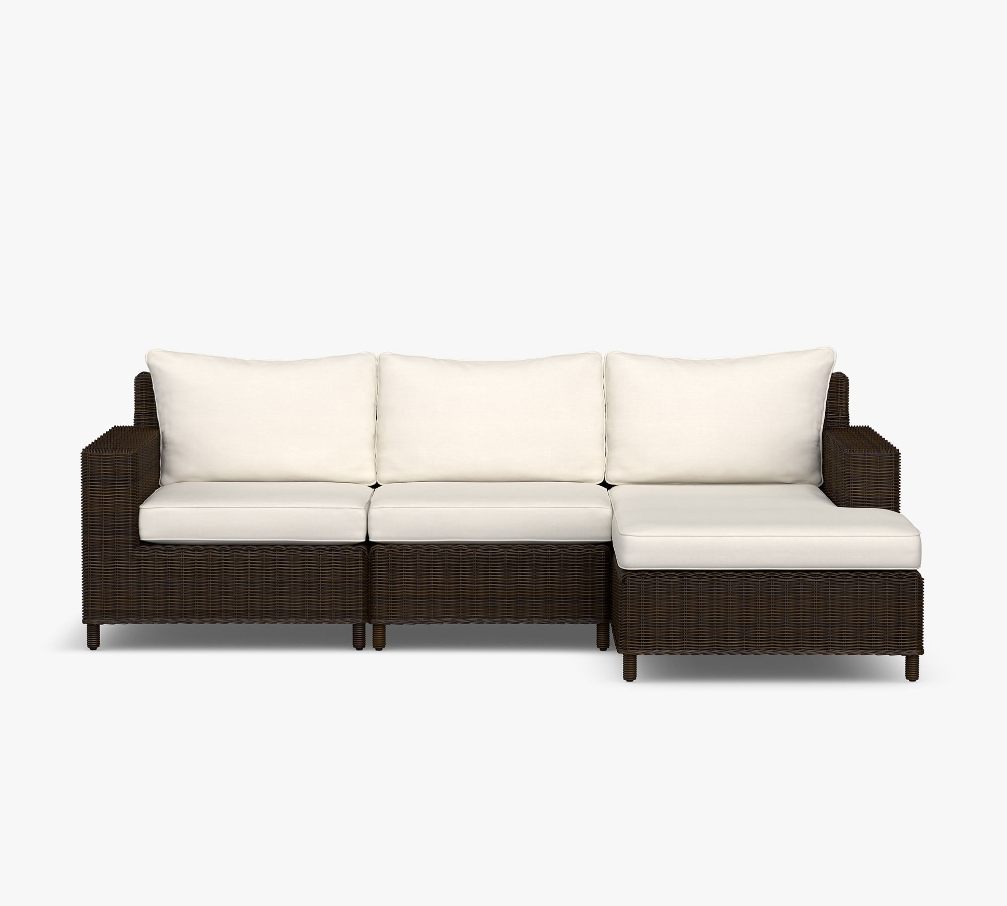 Torrey Wicker 3-Piece Single Chaise Outdoor Sectional (99")