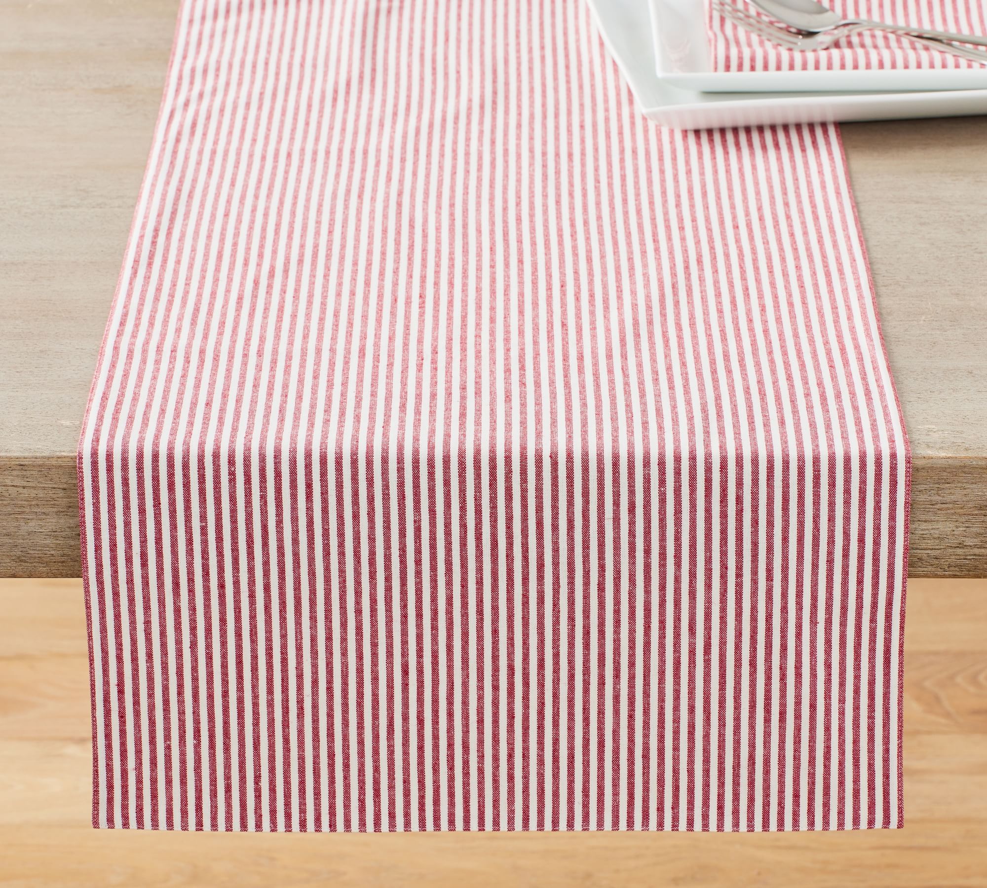 Wheaton Striped Cotton/Linen Table Runner