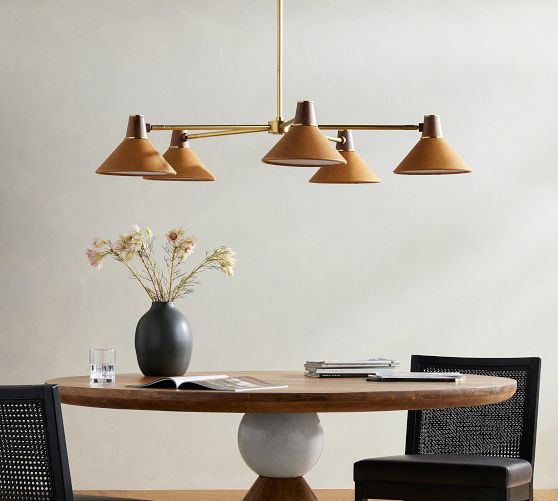 Holt Round Leather Chandelier Pottery Barn