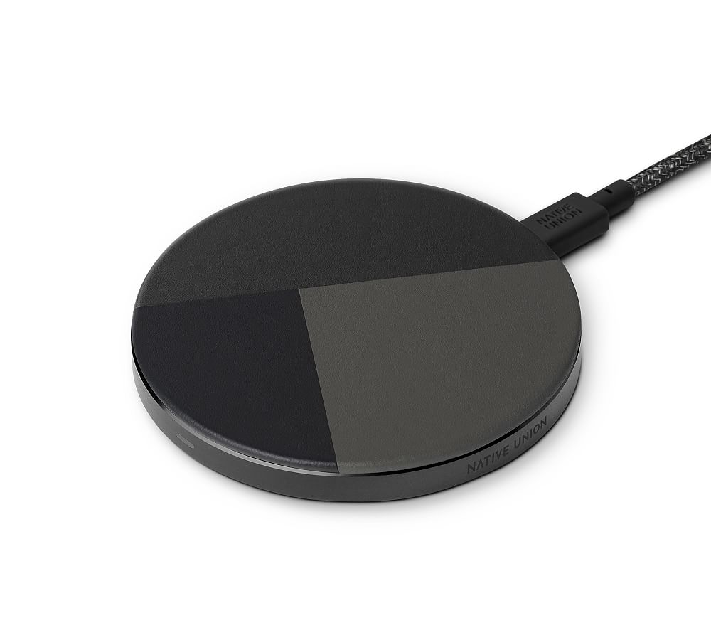 Leather Color Blocked Wireless Charging Pad Pottery Barn
