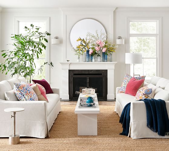 Velvet Linen Pillow Cover Pottery Barn