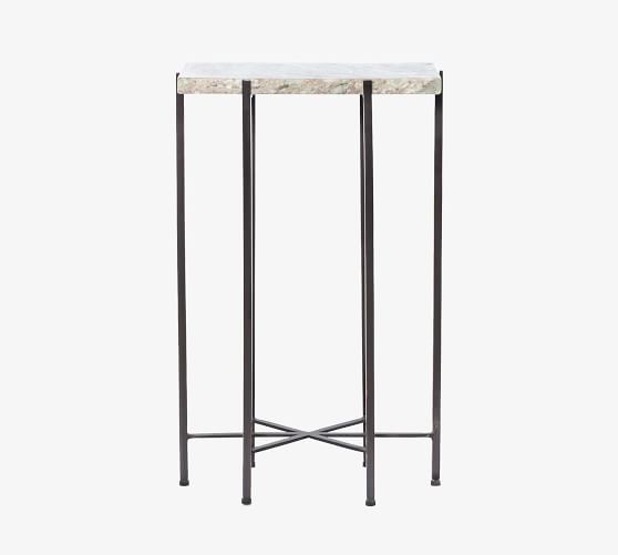 Bancroft Marble Rectangular End Table | Pottery Barn