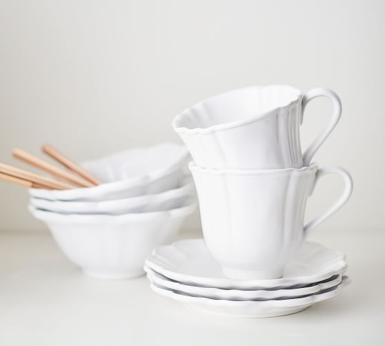 Valentina Porcelain Espresso Cup & Saucer - Set of 6
