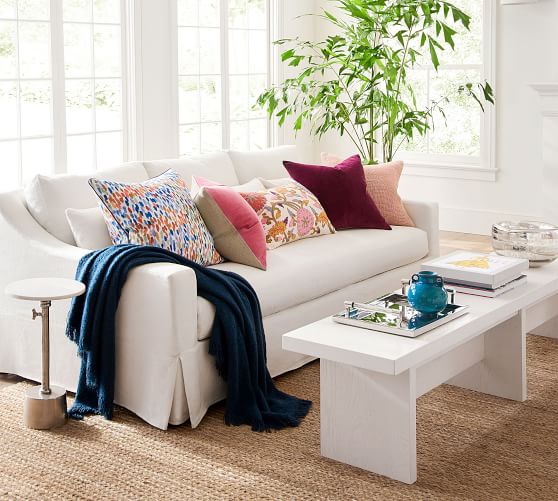 Velvet Linen Pillow Cover Pottery Barn