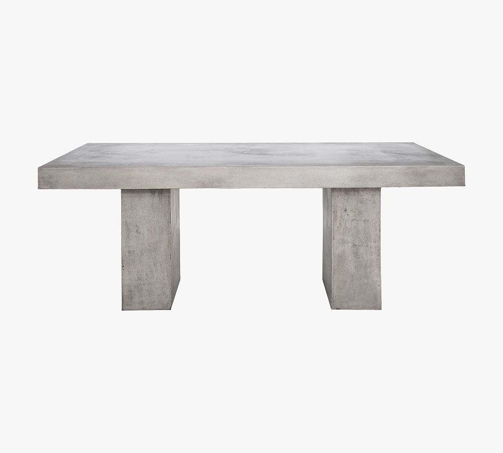 Rectangle concrete online dining table