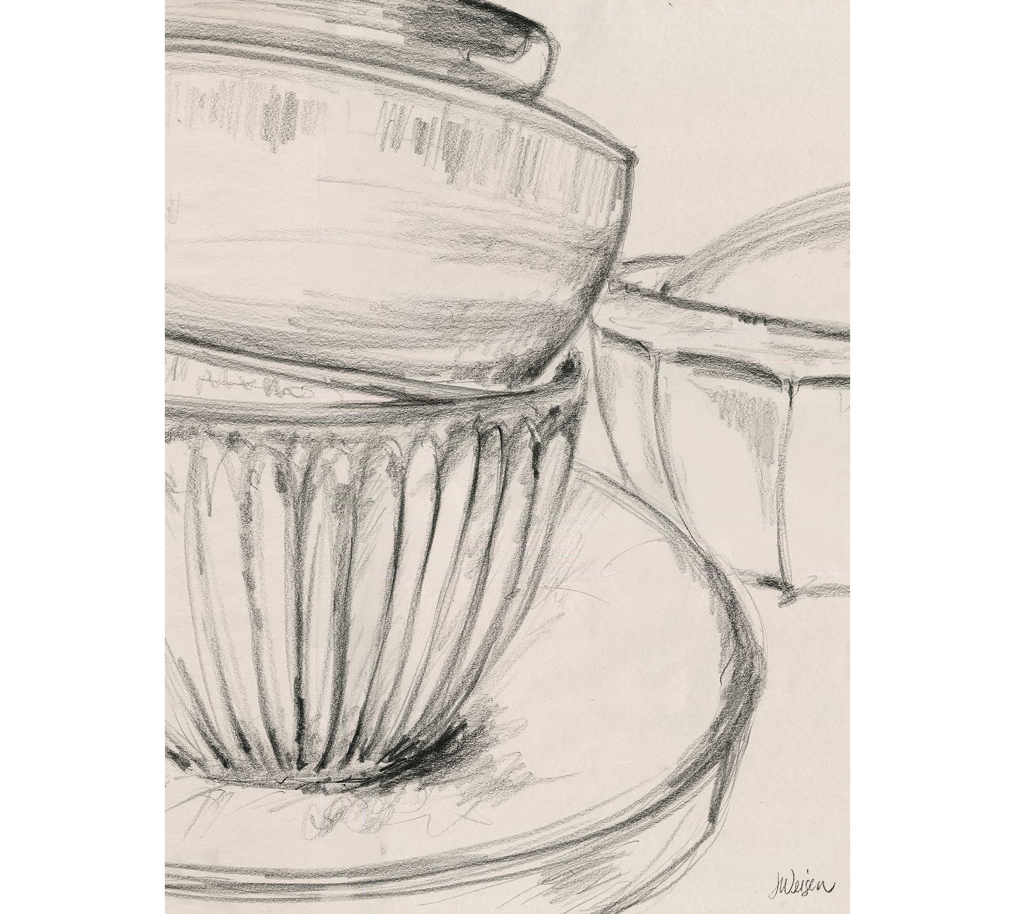 Charcoal Bowl Study by The Artists Studio