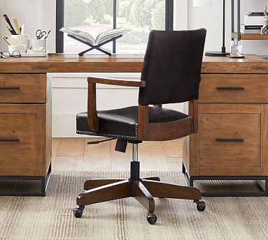 Nash Leather Swivel Desk Chair