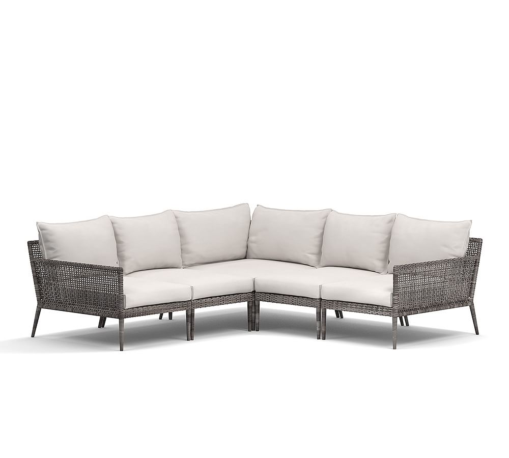 Cammeray Wicker 5-Piece Patio Outdoor Sectional (81&quot;)