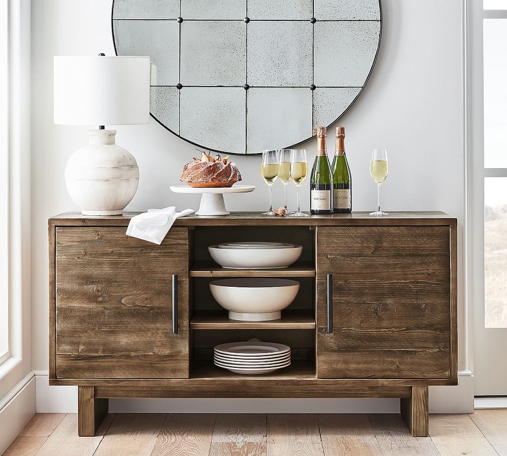 Reclaimed wood outlet buffet table