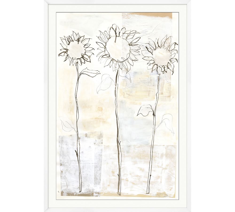 Tall Sunflowers Framed Print