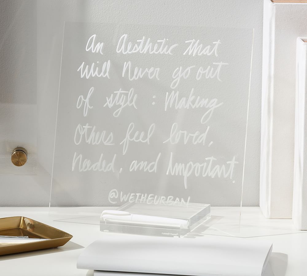 1 Set of Acrylic Whiteboard Simple Handwritten Message Board Wall