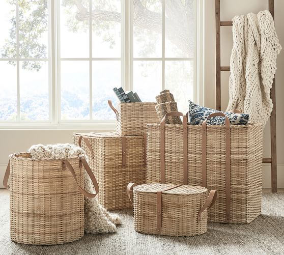 Austin Woven Basket Collection Natural Pottery Barn