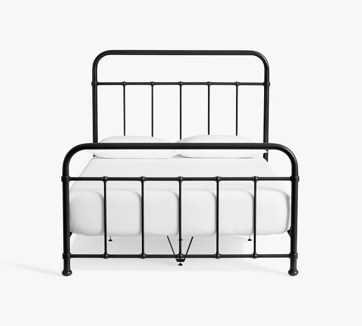 Pottery barn metal bed frame deals queen