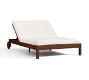 Chatham Mahogany Double Chaise Lounge with Wheels, Honey