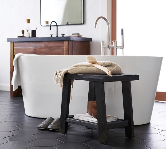 Rustic Reclaimed Wood Stool | Pottery Barn