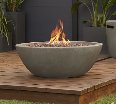 Round propane store tank fire pit