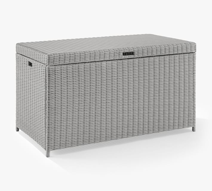 Jammie Outdoor Wicker Pool Storage Bin