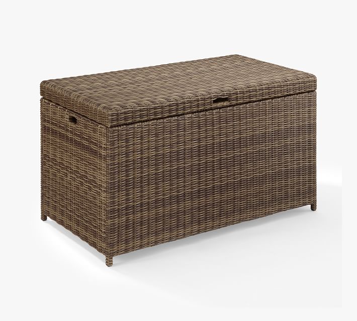 Jammie Outdoor Wicker Pool Storage Bin