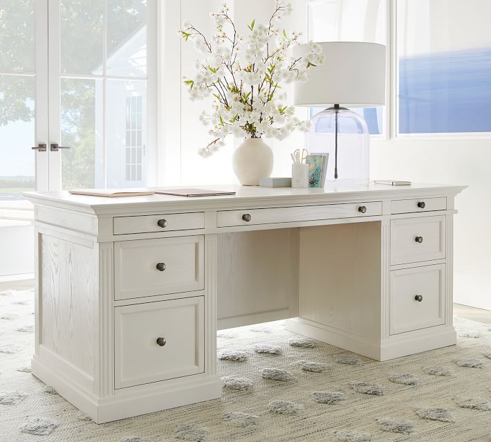 White pottery deals barn desk